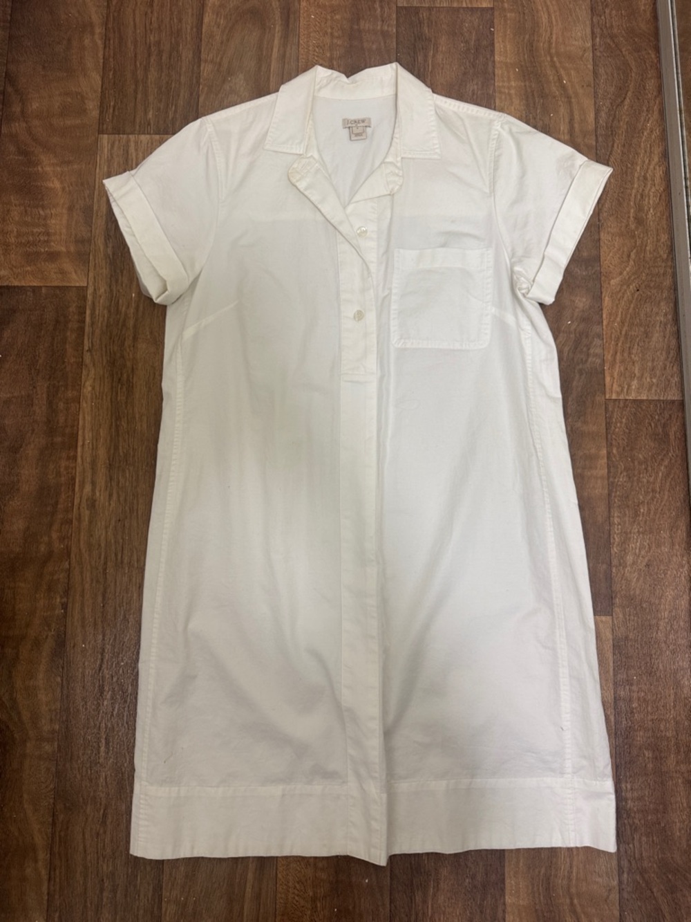 J. Crew Women's White Shirt Dress